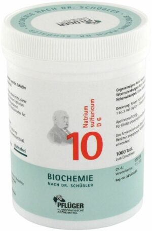 Biochemie Pflüger 10 Natrium sulfuricum D6 1000 Tabletten