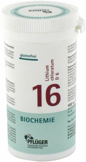 Biochemie Pflüger 16 Lithium chloratum D6 400 Tabletten