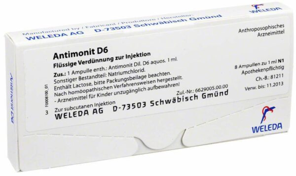 Weleda Antimonit D6 8 Ampullen