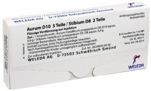 Weleda Aurum D10 - Stibium D8 8 x 1 ml Ampullen