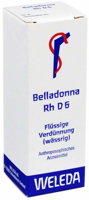 Weleda Belladonna Rh D6 20 ml Dilution