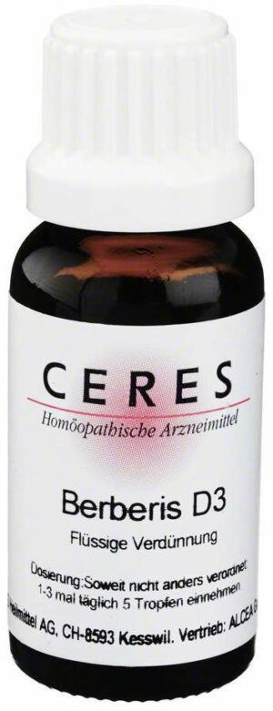 Ceres Berberis D 3 Dilution 20 ml