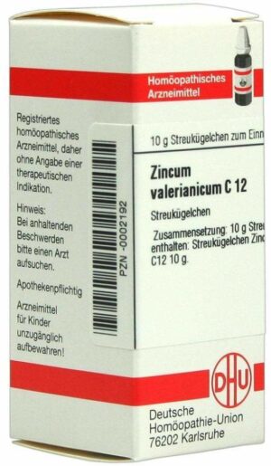 Zincum Valerianicum C12 10 G Globuli