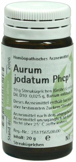 Aurum Jodatum Phcp Globuli 20 G