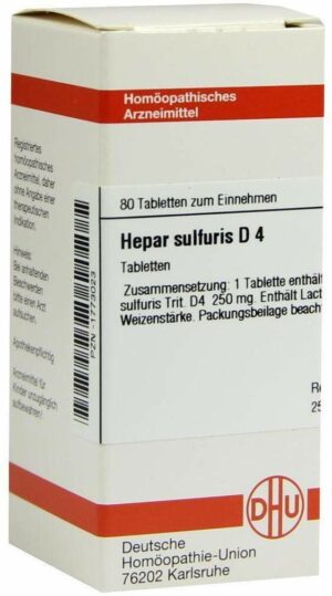 Hepar Sulfuris D4 80 Tabletten