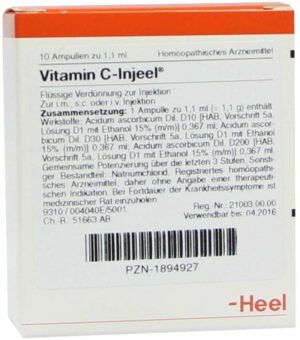 Vitamin C Injeel 10 Ampullen