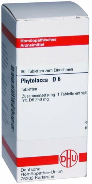 Phytolacca D6 80 Tabletten