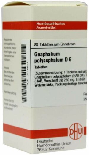 Gnaphalium Polyceph. D6 80 Tabletten
