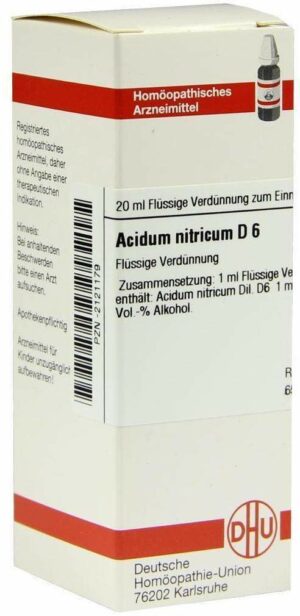 Acidum Nitricum D6 Dhu 20 ml Dilution