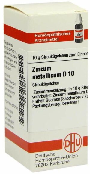 Zincum Metallicum D10 10 G Globuli