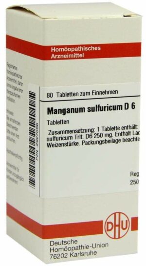 Manganum Sulfuricum D6 Dhu 80 Tabletten
