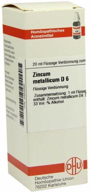 Zincum Metallicum D 6 20 ml Dilution