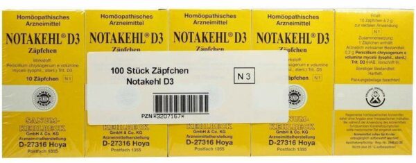 Notakehl D 3 Suppositorien 100 Zäpfchen