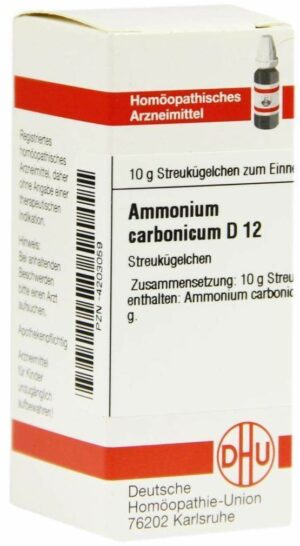Ammonium Carbonicum D 12 Globuli