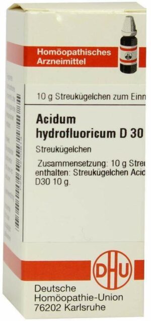 Acidum Hydrofluoricum D 30 Globuli