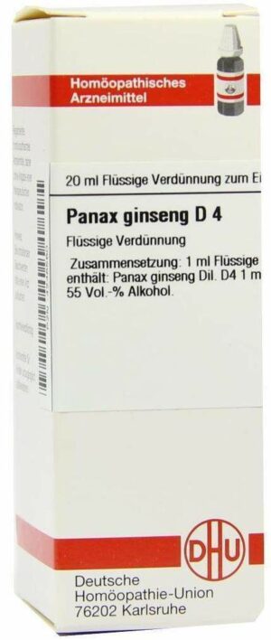 Panax Ginseng D4 Dilution 20 ml Dilution