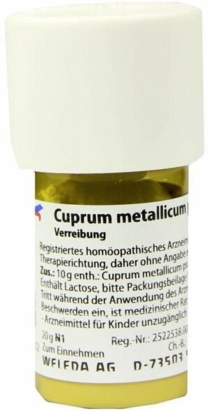 Weleda Cuprum Metallicum Praeparatum D6 20 g Trituration