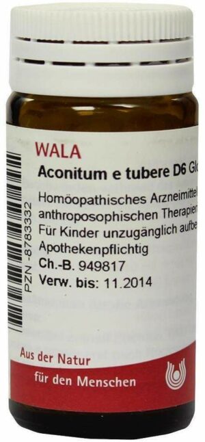 Wala Aconitum e tubere D6 20 g Globuli