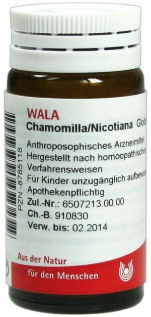 Wala Chamomilla Nicotiana 20 g Globuli