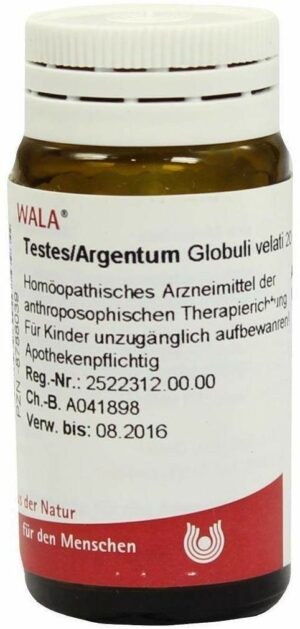 Wala Testes- Argentum 20 g Globuli