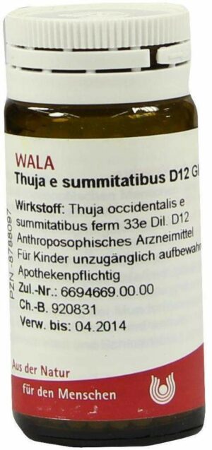 Wala Thuja e summitatibus D12 20 g Globuli