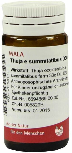 Wala Thuja e summitatibus D30 20 g Globuli