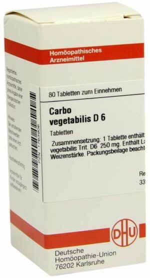Carbo Vegetabilis D 6 Tabletten 80 Tabletten