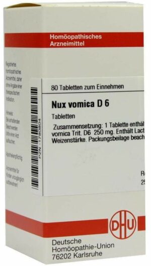 Nux Vomica D6 80 Tabletten