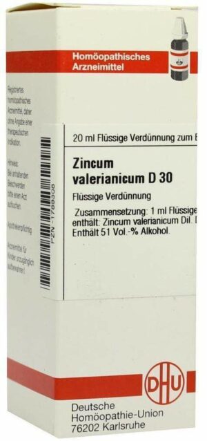 Zincum Valerianicum D 30 Dilution 20 ml