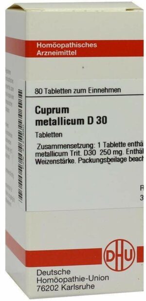 Cuprum Metallicum D30 80 Tabletten