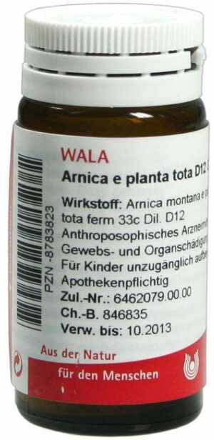 Wala Arnica e planta tota D12 20 g Globuli