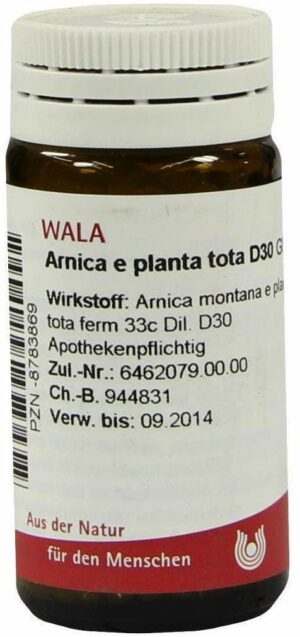 Wala Arnica e planta tota D30 20 g Globuli