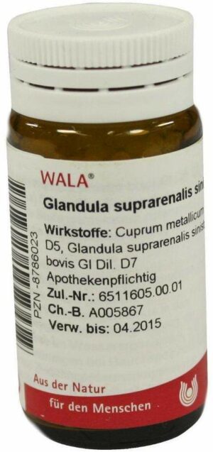 Wala Glandula suprarenalis sinistra cum cupro 20 g Globuli