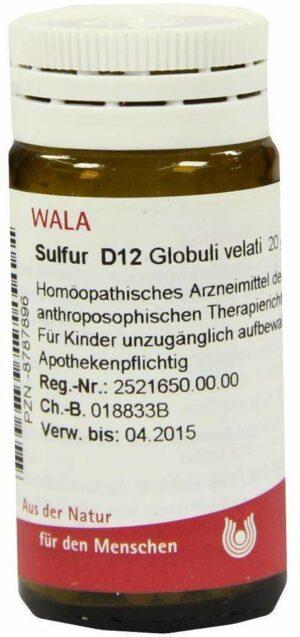 Wala Sulfur D12 velati 20 g Globuli