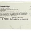 Argentum Nitricum D 20 Weleda 8 X 1 ml Ampullen