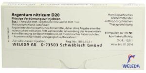 Argentum Nitricum D 20 Weleda 8 X 1 ml Ampullen