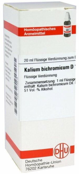 Kalium Bichromicum D6 Dhu 20 ml Dilution