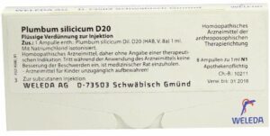 Weleda Plumbum silicicum D20 8 x 1 ml Ampullen