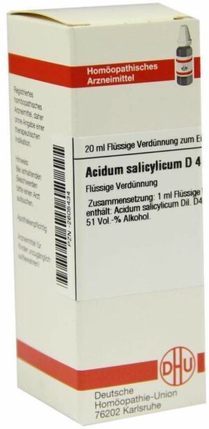 Acidum Salicylicum D4 Dhu 20 ml Dilution