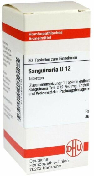 Sanguinaria D12 Dhu 80 Tabletten