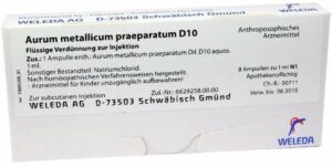 Weleda Aurum metallicum praeparatum D10 8 Ampullen