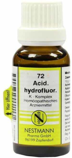 Acidum Hydrofluoricum K Komplex Nr. 72 Dilution 20 ml