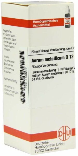 Aurum Metallicum D12 Dilution 20 ml Dilution