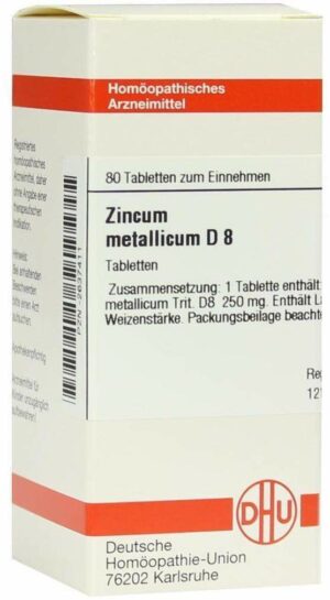 Zincum Metallicum D 8 Dhu 80 Tabletten