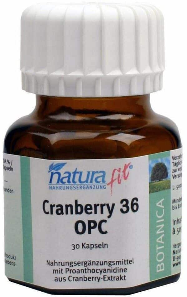 Naturafit Cranberry 36 Opc Kapseln