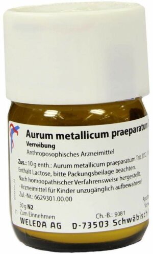 Weleda Aurum metallicum praeparatum D12 20 g Trituration