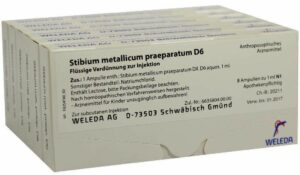 Weleda Stibium Met. Praeparatum D6 48 x 1 ml Ampullen