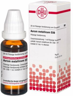 Aurum Metallicum D 30 Dilution