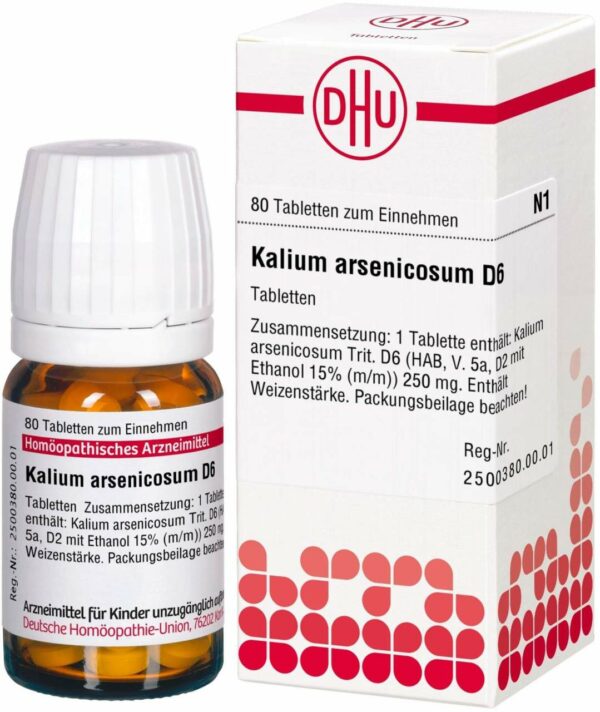 Kalium Arsenicosum D 6 80 Tabletten - Homöopathisches Arzneimittel