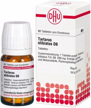 Tartarus Stibiatus D 6 80 Tabletten